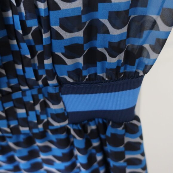 Blue Pattern Maxi Dress S EUC - Picture 3 of 7